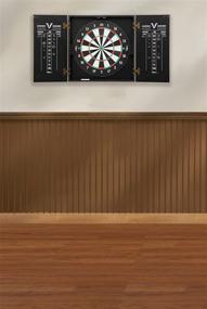 img 2 attached to 🎯 Enhance Your Game with the Viper Hideaway Cabinet & Steel-Tip Dartboard Ready-to-Play Bundle, Reversible Standard and Baseball Options with Darts and Chalk Scoreboards - Black Matte Finish