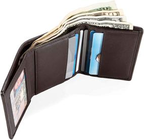 img 1 attached to Ultimate Protection: RFID Blocking Mens Trifold ID Wallet