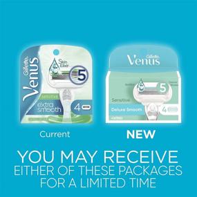 img 3 attached to 🪒 Gillette Venus Extra Smooth Sensitive Women's Razor Blade Refills: Gentle Shaving for Sensitive Skin - 4 Count