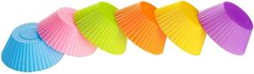 img 2 attached to Банка для мини-купчиков BakeBaking - набор из 24 многоразовых силиконовых форм для кексов - антипригарные маленькие формочки для выпечки в 6 ярких цветах