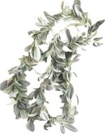 quadow 6 ft long artificial lambs ear garlands for room decor, green leaves vines garland for home party and garden décor logo