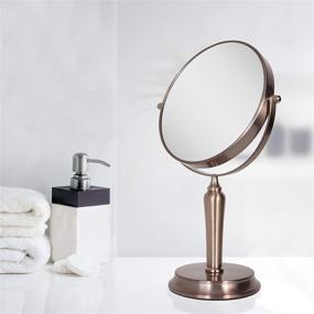 img 3 attached to Anaheim by Zadro Swivel Round Vanity Mirror – 5X/1X Magnification, Rose Gold Finish, Perfect for Bedroom, Bathroom, Tabletop or Counter Top