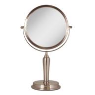 anaheim by zadro swivel round vanity mirror – 5x/1x magnification, rose gold finish, perfect for bedroom, bathroom, tabletop or counter top логотип