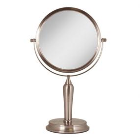 img 4 attached to Anaheim by Zadro Swivel Round Vanity Mirror – 5X/1X Magnification, Rose Gold Finish, Perfect for Bedroom, Bathroom, Tabletop or Counter Top