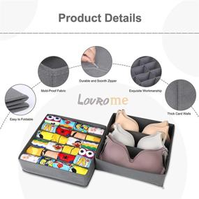 img 1 attached to 👚 Maximize Closet Space with the Lourome 5pc Bra and Underwear Organizer Set: The Ultimate Solution for Organizing Bras, Socks, Underwear, Clothes, and Ties!