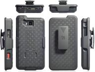 📱 nakedcellphone combo series: kickstand hard cover + belt clip holster for sonim xp8 - black tread logo