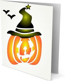 img 1 attached to 🎃 Halloween Decor Stencil - Scary Wall Door Bag Stencils for Painting Template (8.5 x 8.5 inch)