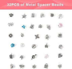 img 2 attached to DIY Charm Bracelet Making Kit - Silver Charms for Bracelets & Necklaces, 95 Pieces Craft Jewelry Set, Perfect Birthday Gifts for Teen Girls (Ages 8-13)