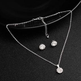 img 1 attached to 💍 Ammei Bridal Wedding Jewelry Set: Exquisite Crystal Side Comb Earrings, Necklace, and Bracelets (5 Pieces)