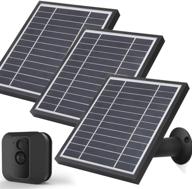 🔋 3 pack itodos solar panel for blink xt xt2 - weatherproof, durable, and anti-aging - includes 11.8ft outdoor power charging cable and adjustable mount (black) logo