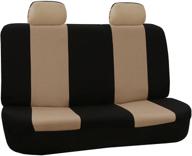 optimize your car seat with fh group beige fb050beige012 fabric bench seat cover and 2 headrests logo