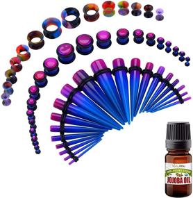 img 4 attached to 🔥 BodyJ4You Stretch Aftercare Jewelry - Multicolor Women's 14G 12MM