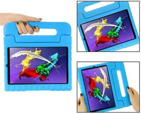 img 3 attached to 🔵 i-original Compatible with Lenovo Yoga Smart Tab 10.1 (YT-X705F) Inch Case - Shockproof EVA Case for Kids, Lightweight Protective Cover in Blue