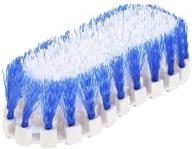 🧼 highly versatile scrub brush, flexible stiff bristles scrubber, premium heavy-duty cleaning tool - 360 degree bendable for kitchen bathroom toilet tile dish faucet (1 piece) logo