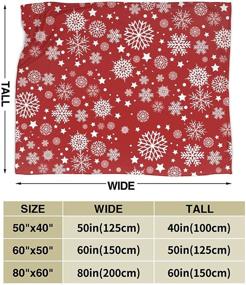 img 3 attached to Рождественское одеяло со снежинками Одеяла из микрофибры