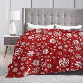 img 2 attached to Christmas Snowflakes Blanket Microfiber Blankets