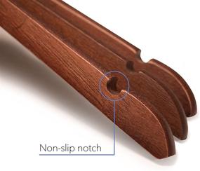 img 1 attached to 👔 Premium Mahogany Topline Classic Wood Shirt Hangers - Pack of 10