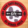 distancing stickers distance anti slip commercial logo