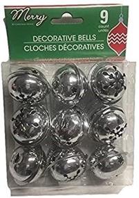 img 2 attached to 🎄 Enhance Your Christmas Décor with (Pack of 2) 9 Large Christmas House Aged Finish Snowflake Cutout Jingle Bells (Silver)