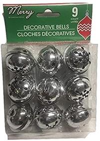 img 1 attached to 🎄 Enhance Your Christmas Décor with (Pack of 2) 9 Large Christmas House Aged Finish Snowflake Cutout Jingle Bells (Silver)