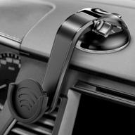держатель для телефона на присоске для пользователей гнезда - автомобильный держатель телефона pop-tech для приборной панели с возможностью регулировки на 360°, в комплекте с клеющей лентой 3m replacement - черный логотип