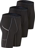 🩲 enhance performance with devops men's compression shorts underwear - 3 pack logo