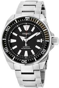 img 4 attached to Seiko Prospex Samurai SRPB51: Stainless Steel Automatic Dive Watch - 200m Water Resistance