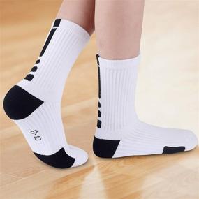 img 2 attached to 👟 JHM Kids Athletic Sport Socks: High-Quality Crew Socks for Basketball & Soccer (Ages 4-16)