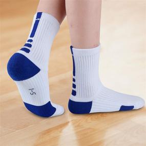 img 3 attached to 👟 JHM Kids Athletic Sport Socks: High-Quality Crew Socks for Basketball & Soccer (Ages 4-16)