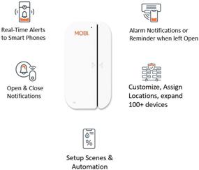 img 3 attached to 🏠 Улучшите безопасность дома с помощью MOBI Smart Door and Window: устройства сенсорного контроля для открытого входа и датчики сигнализации для окон и дверей.