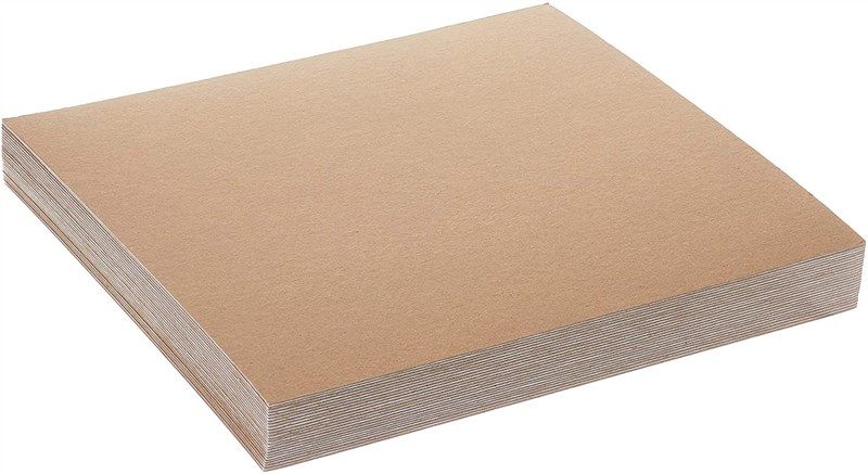 Natural Brown Pack Of 25 Grafix 8.5 X 11-Inch Medium Weight Chipboard Sheets 