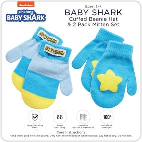 img 2 attached to 🦈 Winter Toddler Boys' Accessories: Nickelodeon Shark Mittens for Cold Weather