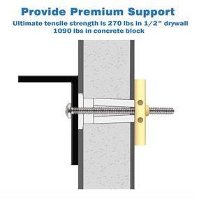 img 2 attached to 💪 Powerful and Reliable Drywall Anchors: Ultimate 1080Lbs Concrete Fastener