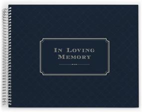 img 4 attached to 📔 Captivating PurpleTrail Remembrance Guest Book - Navy Elegance for Cherished Moments
