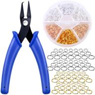 caffox jewelry making kit: 700pcs small split rings with pliers, craft jump loops opener for necklaces and bracelets logo