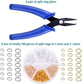 img 3 attached to Caffox Jewelry Making Kit: 700pcs Small Split Rings with Pliers, Craft Jump Loops Opener for Necklaces and Bracelets