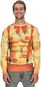 img 3 attached to 🎄 Ugly Christmas Sweater Style Men's Sweatshirt - Celebrate Jesus' Birthday