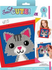 img 1 attached to Colorbok Sew Cute Needlepoint Lola Cat: Purr-fect Craft Kit for Feline Lovers