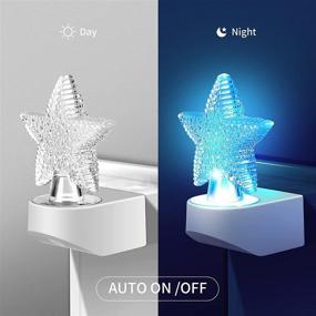 img 2 attached to 🎄 Plug-in Christmas Decorations Night Light – LED Wall Nightlights with Color Changing, Dusk to Dawn Sensor – Ideal for Kids, Elderly, Nursery, Bedroom, Hallway, Stairs, Kitchen – Snowman, Twinkle Star, Snowflake