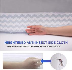 img 2 attached to 🦟 Olingline Large Portable Mosquito Net for Bed Full to King Size - Pop UP Foldable Mosquito Netting with Bottom - 72 x 78 x 59 inch - Ideal for Baby, Adults