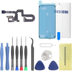 img 4 attached to OKBICHI Front Camera For IPhone 7 Plus (All Carriers) Front Facing Camera Module Proximity Sensor Microphone Flex Cable Replacement - Repair Tools With Screen Protector And Waterproof Seal