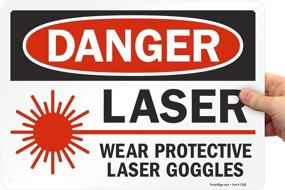 img 4 attached to SmartSign Plastic Safety Legend Danger Occupational Health & Safety Products