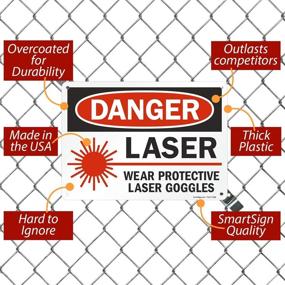 img 3 attached to SmartSign Plastic Safety Legend Danger Occupational Health & Safety Products