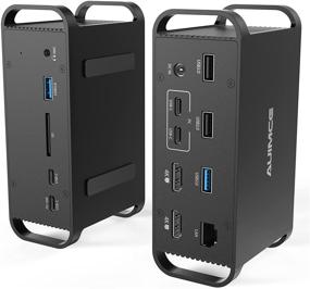 img 4 attached to 🖥️ MacBook Pro Dual Monitor Docking Station - 14 in 2 Triple Display USB C Dock with 2 HDMI, 18W PD Charging, 4 USB A, 100W AC Power Adapter - for MacBook Pro/Air Thunderbolt 3/4, Mac OS, Type C Laptop