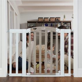 img 3 attached to Summer Infant Chatham Post Safety Gate: Auto-Close & Hold-Open, Grey Wash & White (28.5 - 42 Inch)