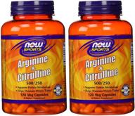 💪 enhance performance and boost energy: arginine & citrulline 500/250mg - 120 capsules (2 pack) logo