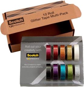 img 2 attached to 🎀 Scotch Brand Scotch Expressions Glitter Washi Tape: Ideal for Bullet Journaling and DIY Décor – 10-Pack (C517-10-SIOC)