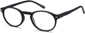 img 3 attached to 👓 Gamma Ray Reading Glasses: 4 Pairs of Lightweight Round Spring Hinge Readers for Men and Women