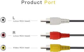 img 1 attached to 🔌 6-Foot Pasow RCA Composite AV Cable Male to Male for DVD - Audio Video Connection