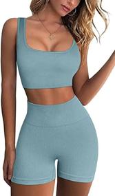 img 4 attached to Ultimate Fitness Fashion: Women's Workout Outfit Leggings Jumpsuit Rompers